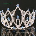 Kundenspezifische einfache Design Crown Rhinestone Tiara Kristall Kronen